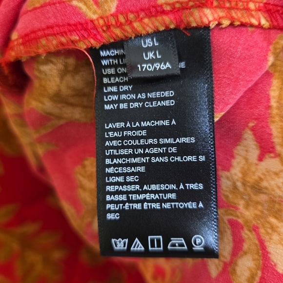 Urban Outfitters Orion Red Floral Bustier Mini Dress Print Large Corset Look - Picture 11 of 11